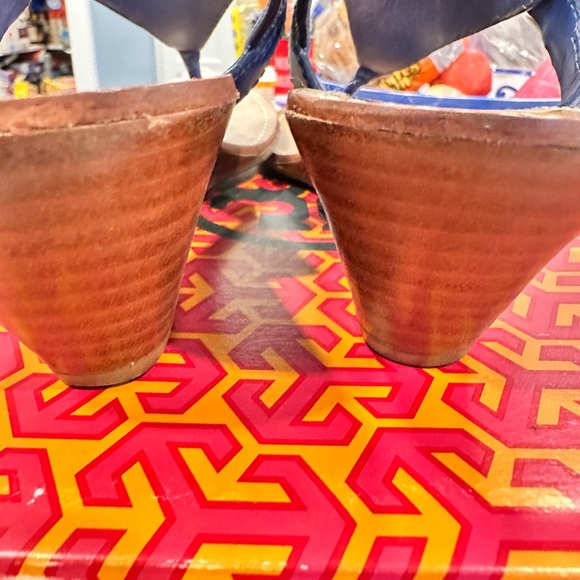 Tory Burch Royal Blue Casey Leather Sandals (Size 8) - Picture 9 of 13